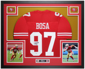 Nick Bosa Autographed & Framed Red San Francisco Jersey Auto Beckett COA