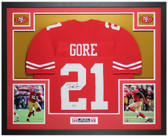 Frank Gore Autographed & Framed Red 49ers Jersey Auto Beckett COA