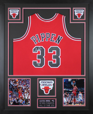 Scottie Pippen Autographed and Framed Chicago Bulls Jersey