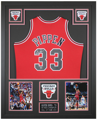 Scottie Pippen Autographed and Framed Chicago Bulls Jersey