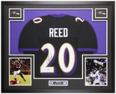 Ed Reed Autographed & Framed Black Baltimore Jersey Auto Beckett COA