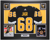 Jaromir Jagr Autographed & Framed Black Pittsburgh Jersey Auto Fanatics COA