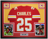 Jamaal Charles Autographed and Framed Red Kansas City Jersey Auto Beckett COA