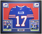 Josh Allen Autographed & Framed Blue Buffalo Jersey Auto Fanatics COA