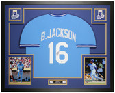 Bo Jackson Autographed & Framed Blue Kansas City Jersey Auto Beckett COA