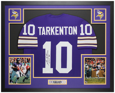 Fran Tarkenton Autographed and Framed Minnesota Vikings Jersey