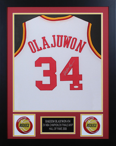 Hakeem Olajuwon Houston Rockets Basketball Autographed Signed Jersey /1250  BAS
