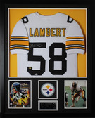 Jack Lambert Autographed and Framed Pittsburgh Steelers Jersey