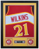 Dominique Wilkins Autographed and Framed Atlanta Hawks Jersey