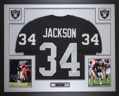 Framed Oakland Raiders Bo Jackson Autographed Signed Jersey Jsa