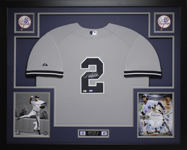 Framed Derek Jeter Autographed Jersey