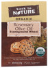BACK TO NATURE Organic Cracker Rosemary Olive Oil