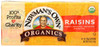 NEWMAN'S OWN Organic Raisins Box 6ct.