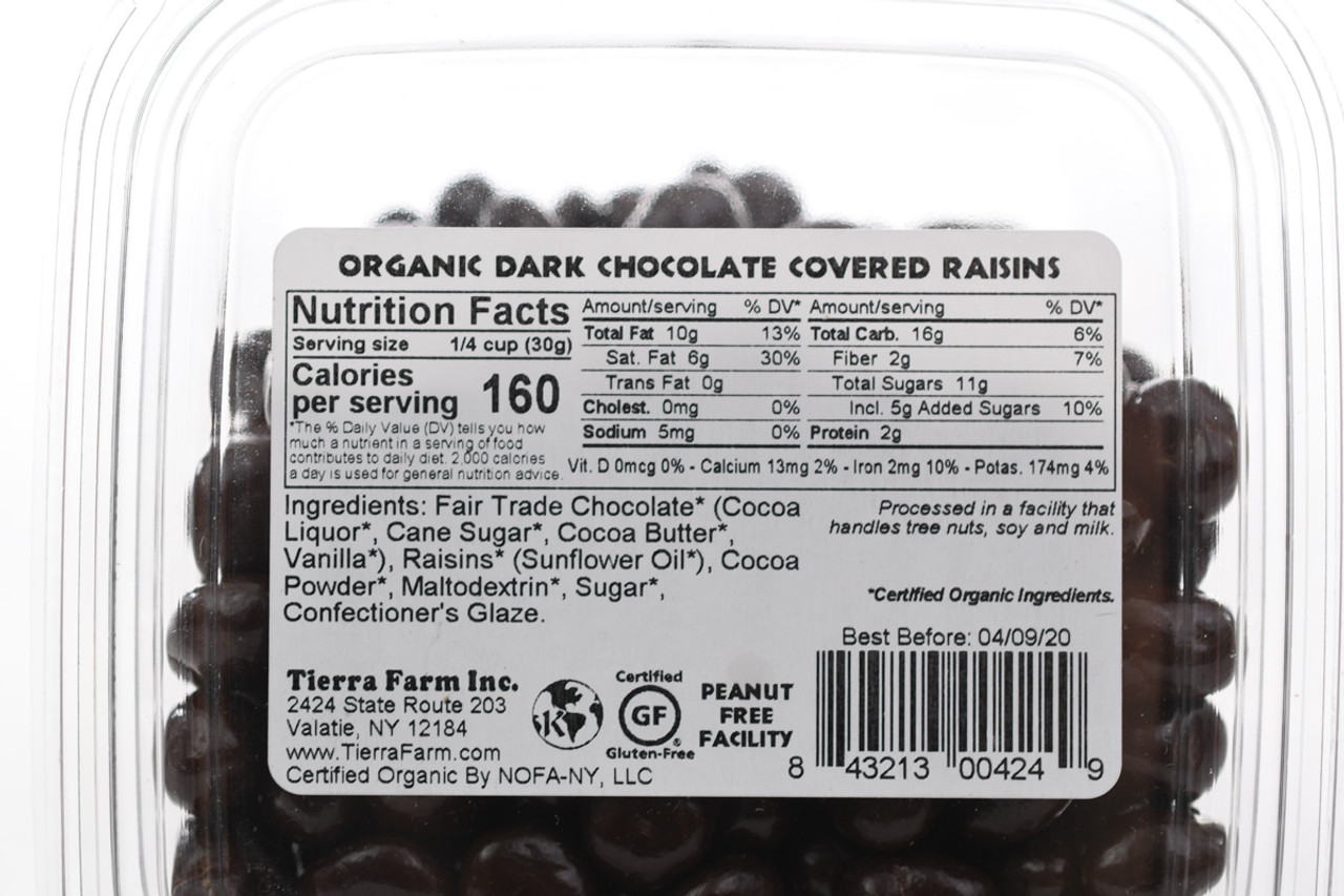 Organic Dark Chocolate Raisins