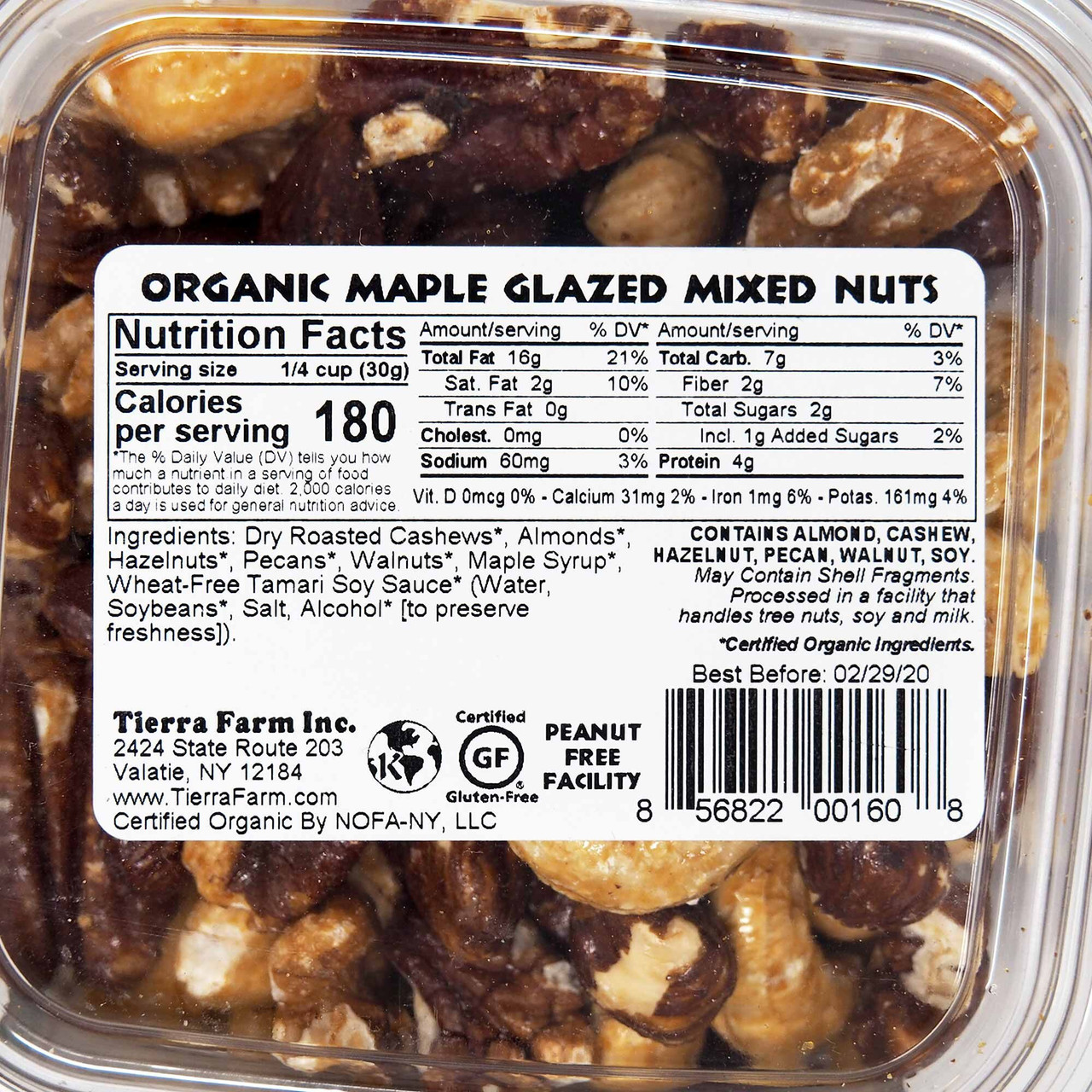 TIERRA FARMS Organic Dry Roasted MapleGlazed Walnuts Elm City Market