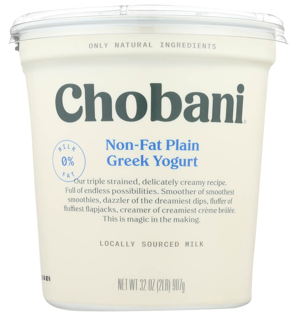 CHOBANI Yogurt Plain Fat Free 5.3oz - Elm City Market
