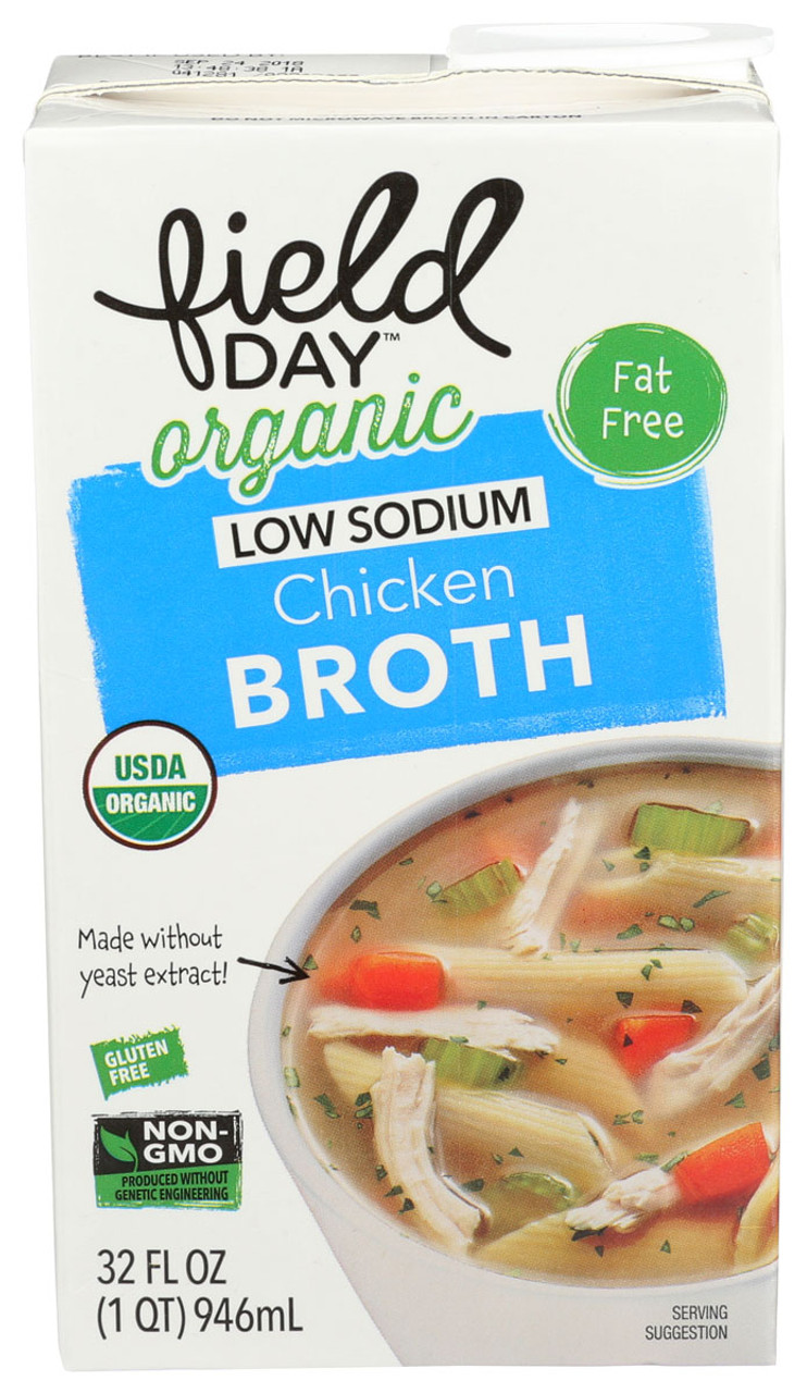 FIELD DAY Organic Low-Sodium Chicken Broth 1qt. - Elm City Market