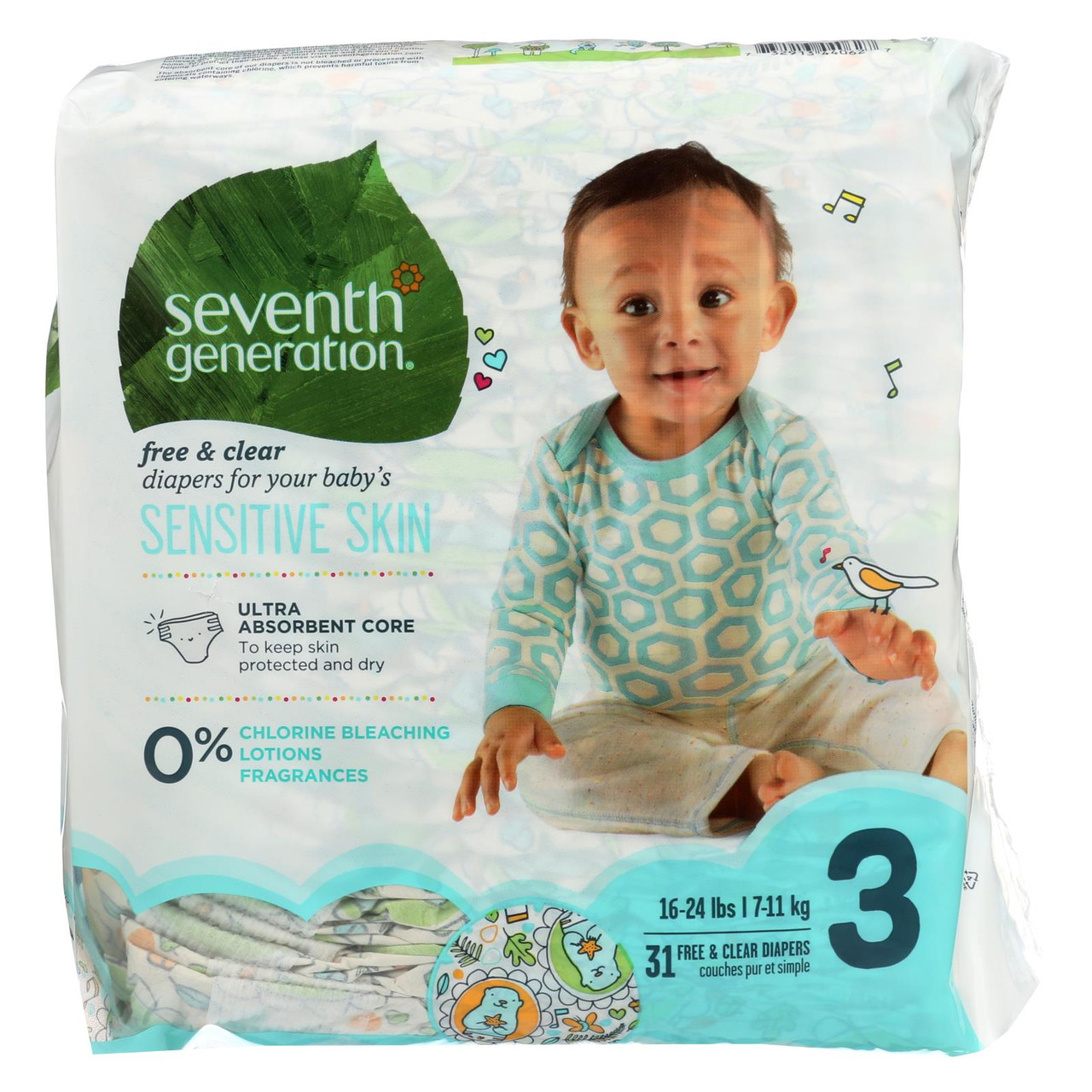 Seventh generation baby diapers for hot sale sensitive skin