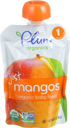 PLUM ORGANICS Baby Food Stage 1 Just Mangos