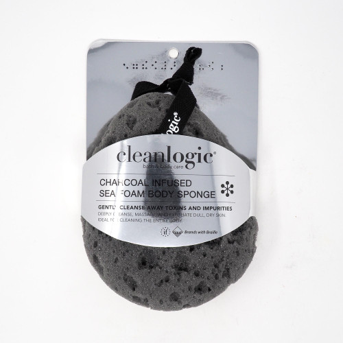 CLEANLOGIC Body Sponge Charcoal Infused Sea Foam