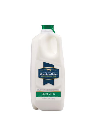 MOUNTAIN DAIRY Milk Skim 0.5gal.