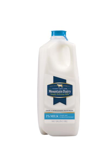 MOUNTAIN DAIRY Milk 1% 0.5gal.