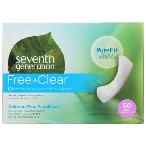 SEVENTH GENERATION Pantliners Chlorine 50  ct