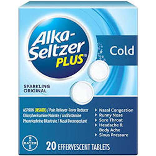 ALKASELTZER PLUS Aspirin 20ct.