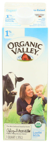 ORGANIC VALLEY 1% Milk 1qt.