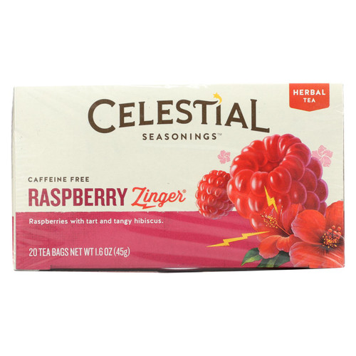 CELESTIAL SEASONINGS Herbal Tea Raspberry Zinger Caffeine Free