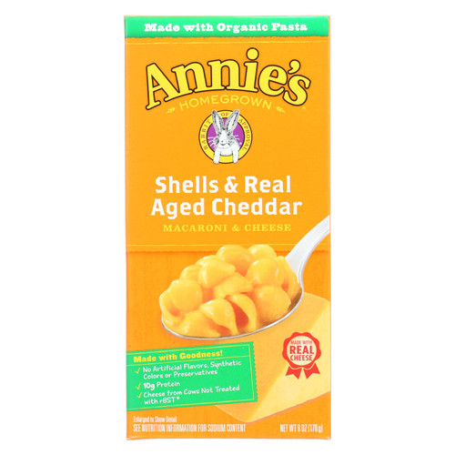 Annie's Homegrown Organic Shells & Real Aged Cheddar Macaroni & Cheese