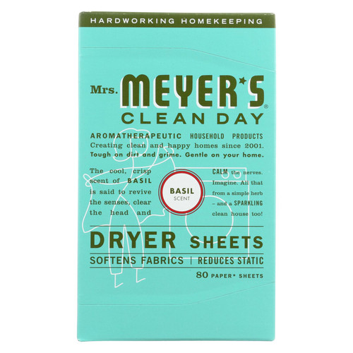 MRS. MEYER'S Dryer Sheets, Basil