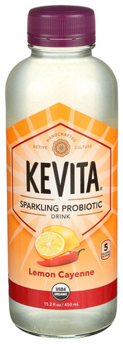 KEVITA Organic Probiotic Drink Lemon cayenne