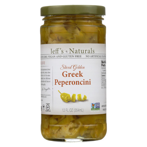 JEFF'S NATURALS Pepperoncini Sliced Golden Greek