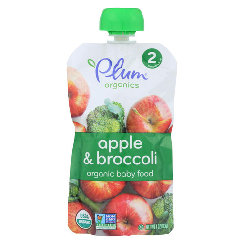 PLUM ORGANICS Baby Food Stage 2 Broccoli & Apple
