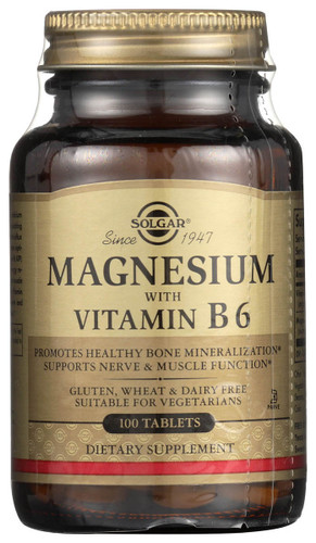 SOLGAR Magnesium with B6 100ct