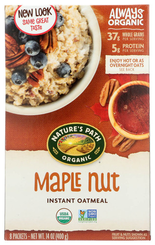 NATURE'S PATH Organic Instant Oatmeal, Maple Nut