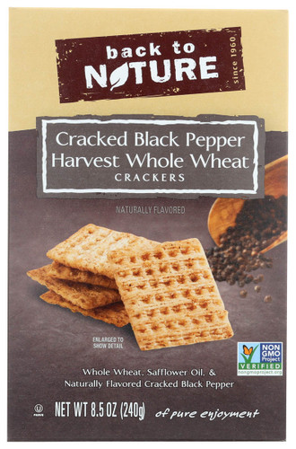 BACK TO NATURE Cracker Black Pepper Whole Wheat