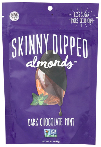 SKINNY DIPPED Almonds Dark Chocolate Mint