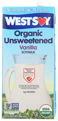 WESTSOY Soy Beverage Vanilla Unsweetened Organic