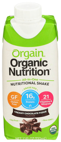 Orgain Clean Protein Creamy Chocolate Fudge Grass Fed Protein Shake, 11  Fluid Ounce -- 12 per