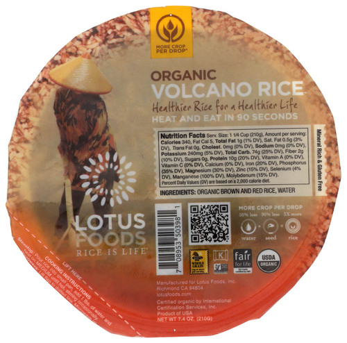 LOTUS FOODS Organic Volcano Rice Bowl