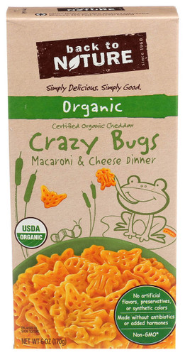 BACK TO NATURE Organic Mac & Cheese Crazy Bugs