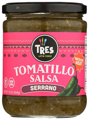 TRES LATIN FOOD Tomatillo Salsa Serrano