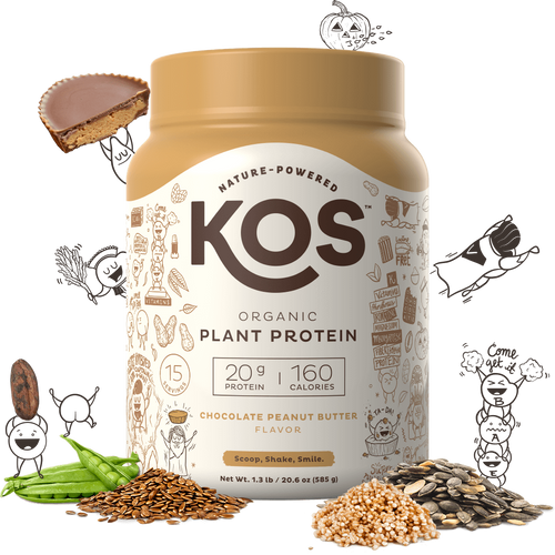 KOS Organic Plant Protein, Peanut Butter Chocolate