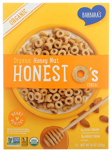 BARBARA'S Organic Honest O's, Honey Nut 