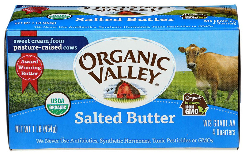 ORGANIC VALLEY Salted Butter Quarters 1lb.