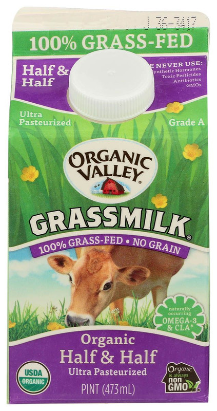 ORGANIC VALLEY Half & Half Grassmilk 1pt.