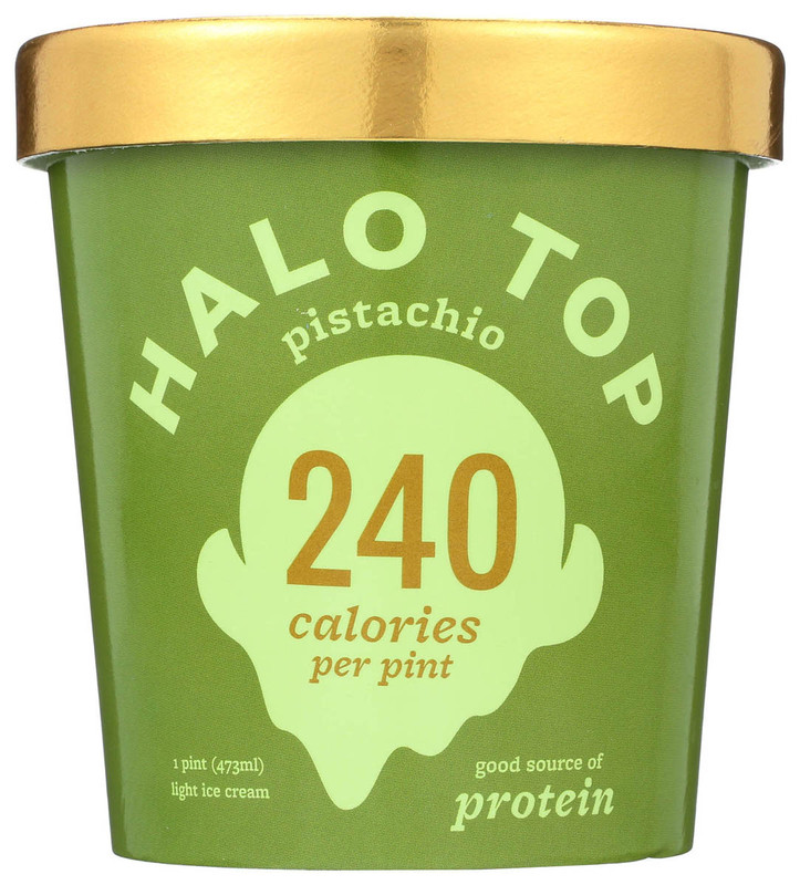 HALO TOP CREAMERY Pistachio Ice Cream 1pt.