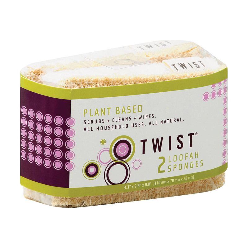 TWIST Loofah Sponges, 2 Pack